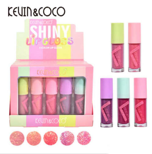 SET 5 LIP GLOSS DREAMY PINK SHELL KEVIN & COCO