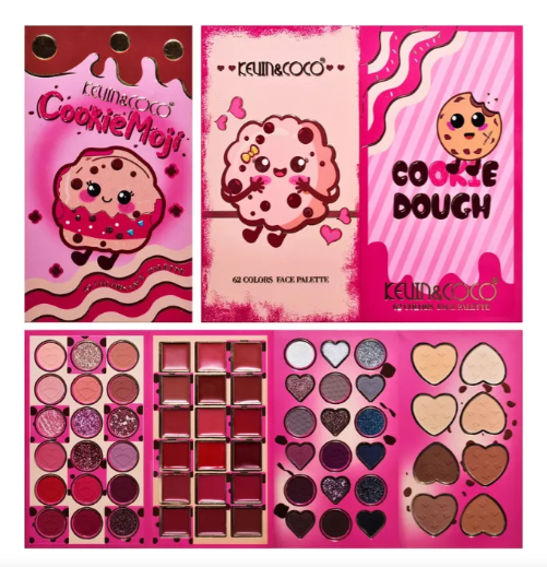 Paleta de Maquillaje Cookie Moji 62 Colores Kevin & Coco