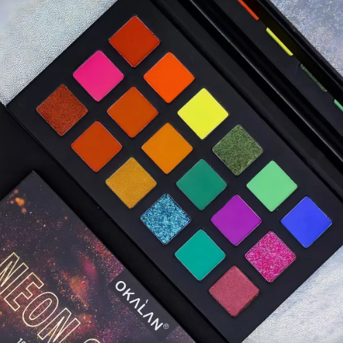 Paleta de Sombras Neon Splash 18 Colores Okalan