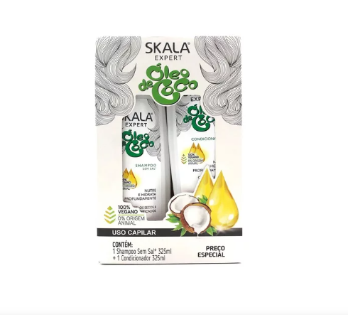 Kit Shampoo Sin Sal y Acondicionador Oleo de Coco